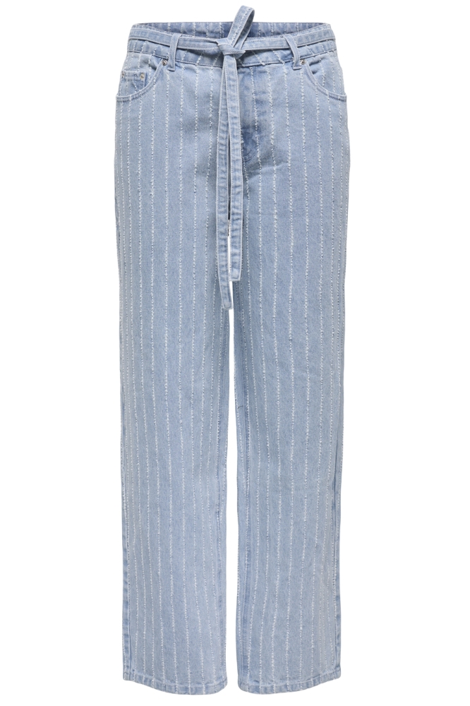 ONLGIANNA MW STRAIGHT STRIPE DNM YO 15359072 LIGHT BLUE DENIM/STRIPES